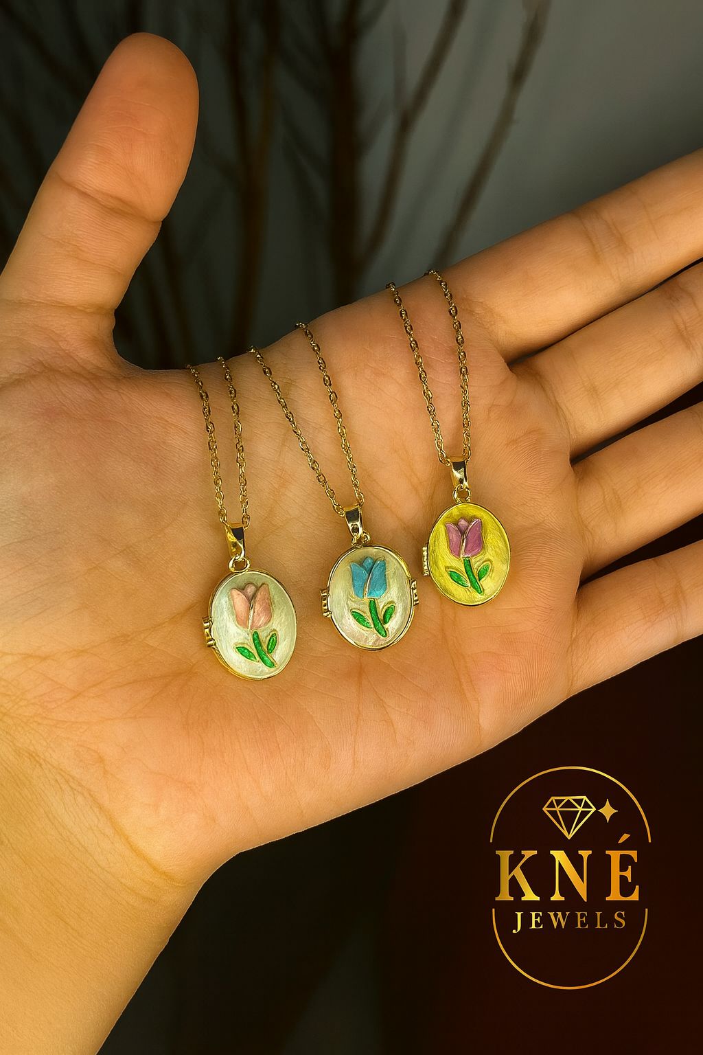 دلايه جولد بليتيد بحبل استانلس